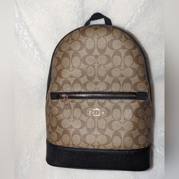 Coach Bags Coach Kenley Backpack In Signature Canvas Leather Khaki